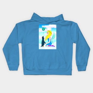 Fairy and penguin friend Kids Hoodie